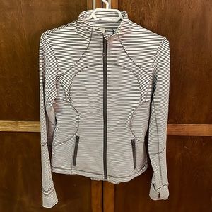 Lululemon grey and white striped fit jacket
